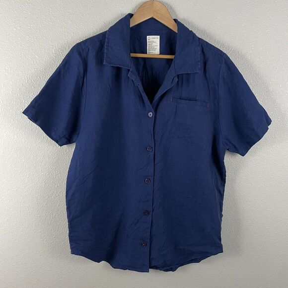 Navy Blue Women's Blouse - Picture 1 of 3